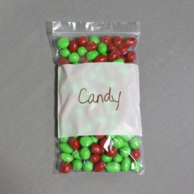 Ziplock bag of candy